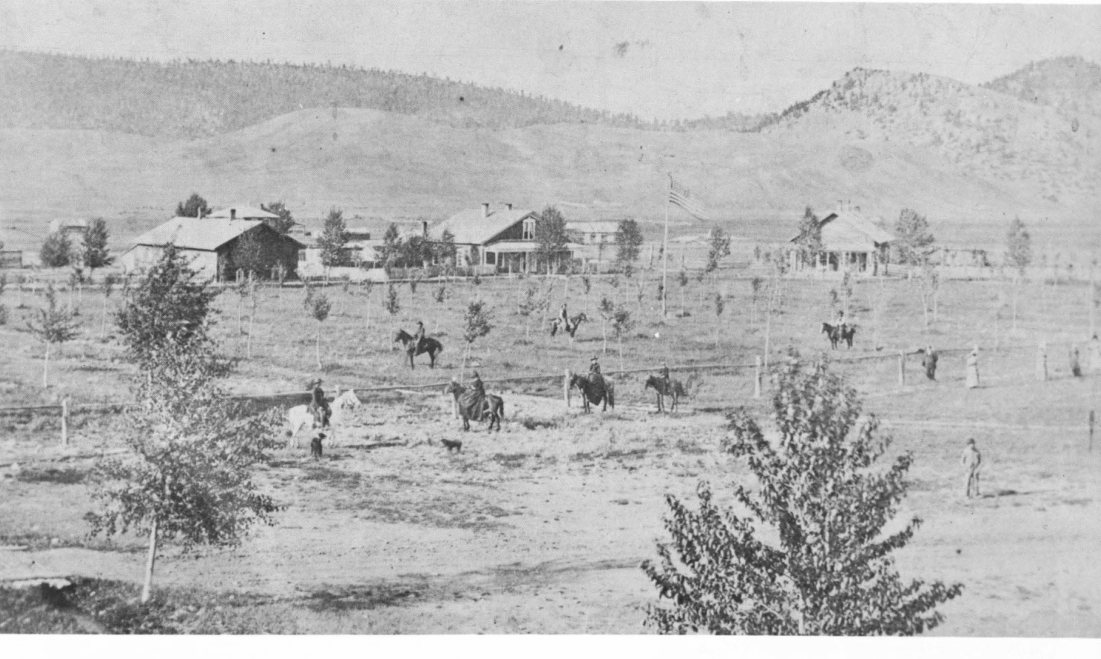 Fort Logan and its parade ground, 1886.